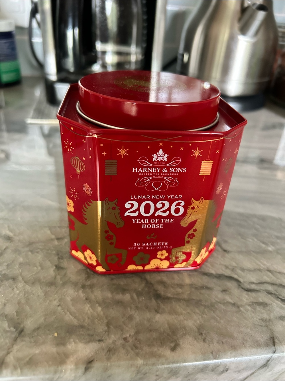 Lunar New Year 2026 Red Tea Tin - Year of the Horse